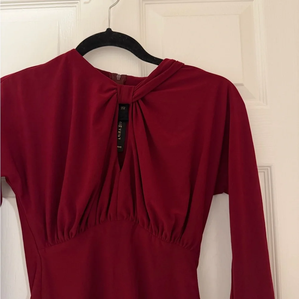 Pinup Couture Burgundy / Wine Malia Top - Picture 2 of 5
